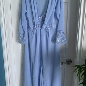 Nightgown, matching robe and shrug